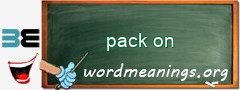 WordMeaning blackboard for pack on